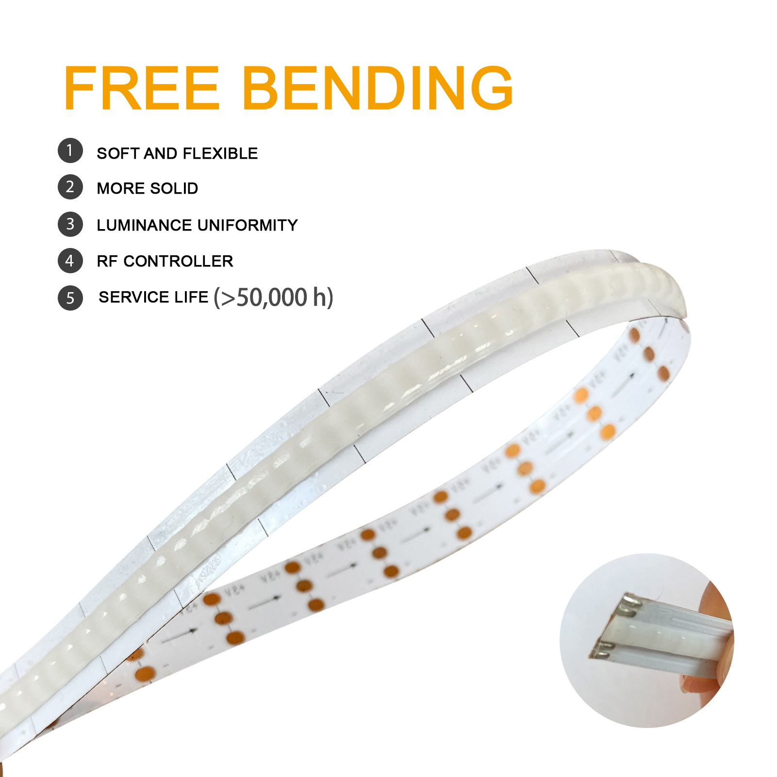 COB magic light strip 5V 10mm